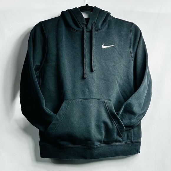 Nike Unisex Sz Small Black Kangaroo Pocket Long Sleeve Pullover Hoodie - Picture 1 of 5